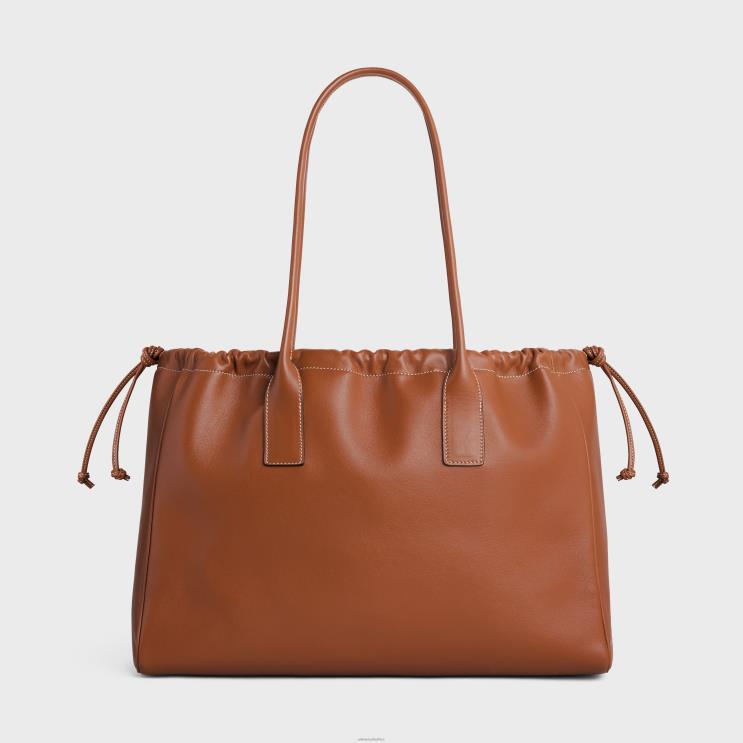 CELINE Tan Cabas Drawstring Cuir Triomphe in Smooth Calfskin R0ZNN197