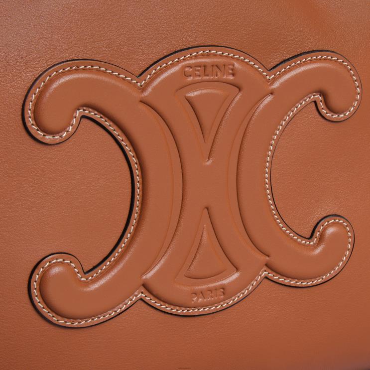 CELINE Tan Cabas Drawstring Cuir Triomphe in Smooth Calfskin R0ZNN197