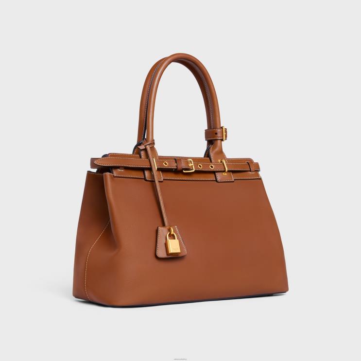 CELINE Tan Conti Bag in Natural Calfskin R0ZNN166
