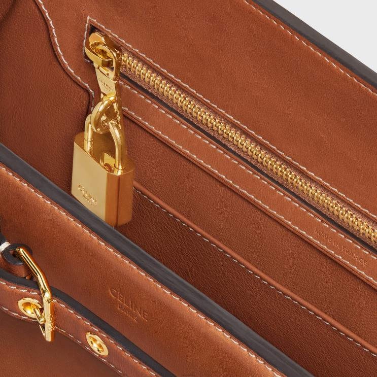 CELINE Tan Conti Bag in Natural Calfskin R0ZNN166
