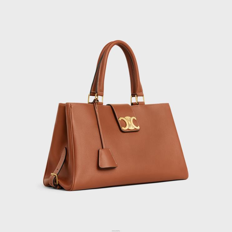 CELINE Tan Medium Appoline Bag in Supple Calfskin R0ZNN73