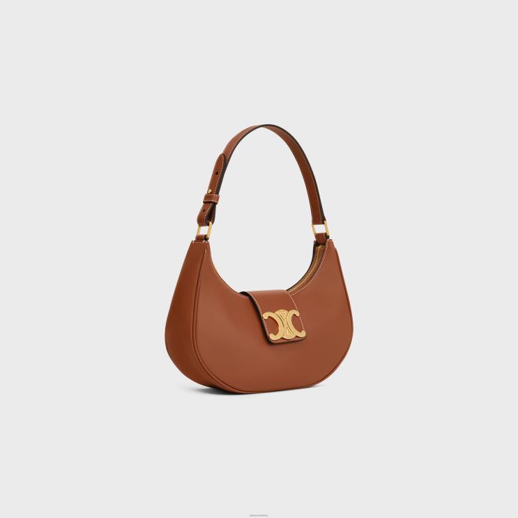 CELINE Tan Medium Ava Triomphe Bag in Smooth Calfskin R0ZNN60