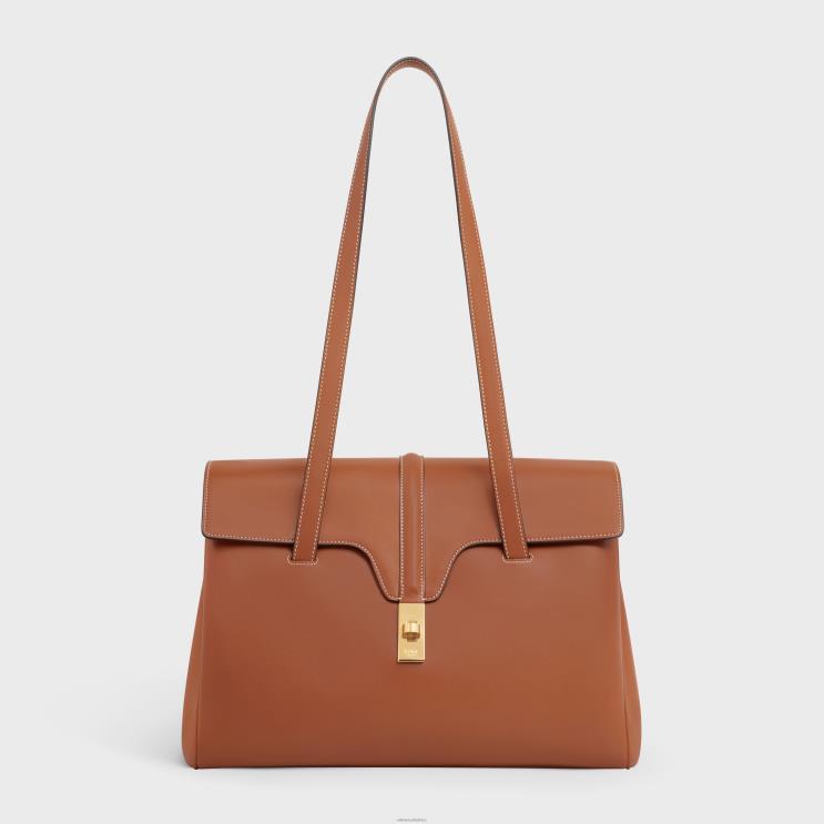 CELINE Tan Medium Soft 16 Bag in Smooth Calfskin R0ZNN142