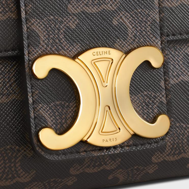 CELINE Tan Medium Victoire Bag in Triomphe Canvas R0ZNN7