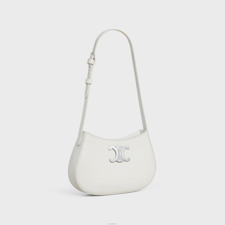CELINE White Medium Tilly Bag in Shiny Calfskin R0ZNN13