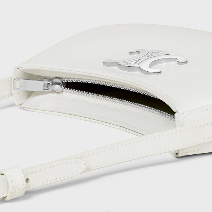 CELINE White Medium Tilly Bag in Shiny Calfskin R0ZNN13