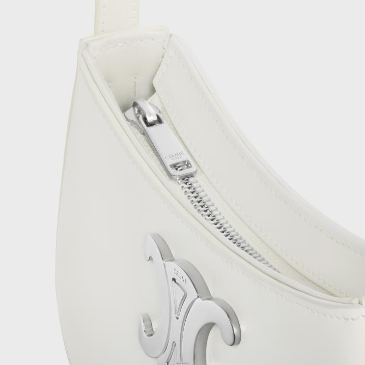 CELINE White Medium Tilly Bag in Shiny Calfskin R0ZNN13