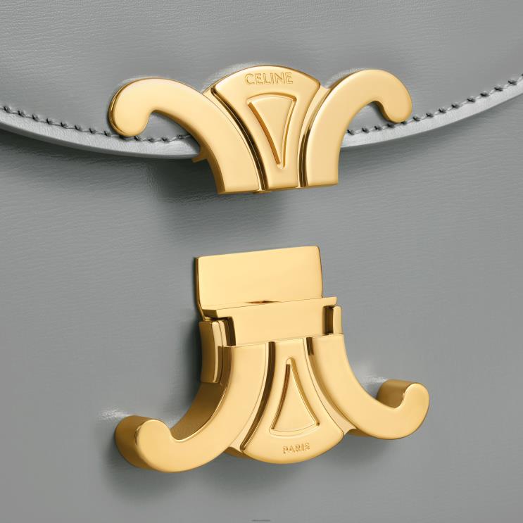 CELINE Zinc Chain Besace Clea in Shiny Calfskin R0ZNN57