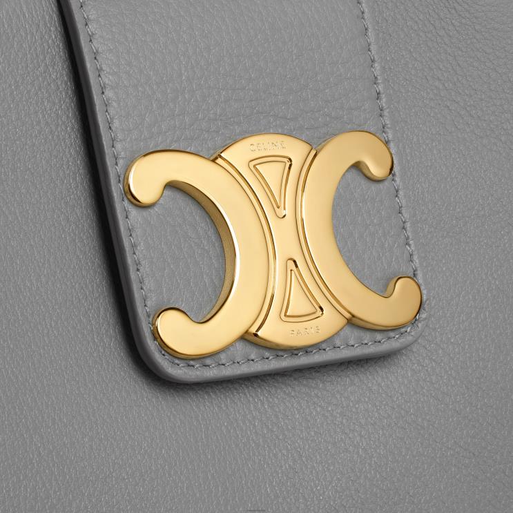 CELINE Zinc Medium Appoline Bag in Supple Calfskin R0ZNN74