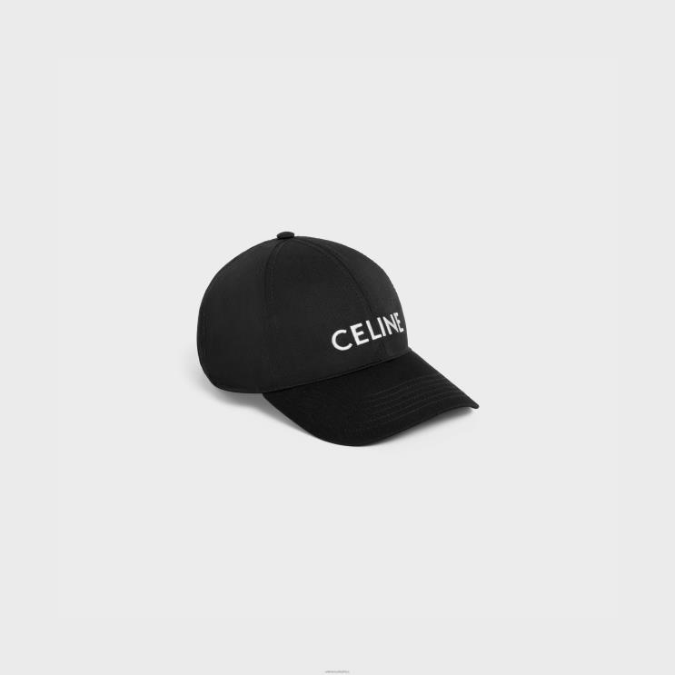CELINE Black Baseball Cap in Cotton R0ZNN1050