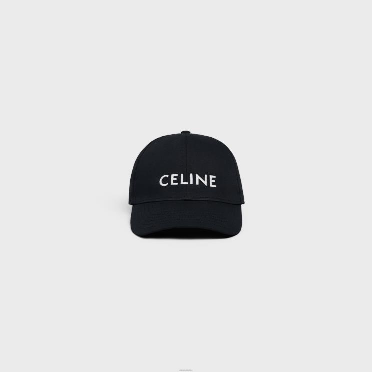 CELINE Black Baseball Cap in Cotton R0ZNN2239