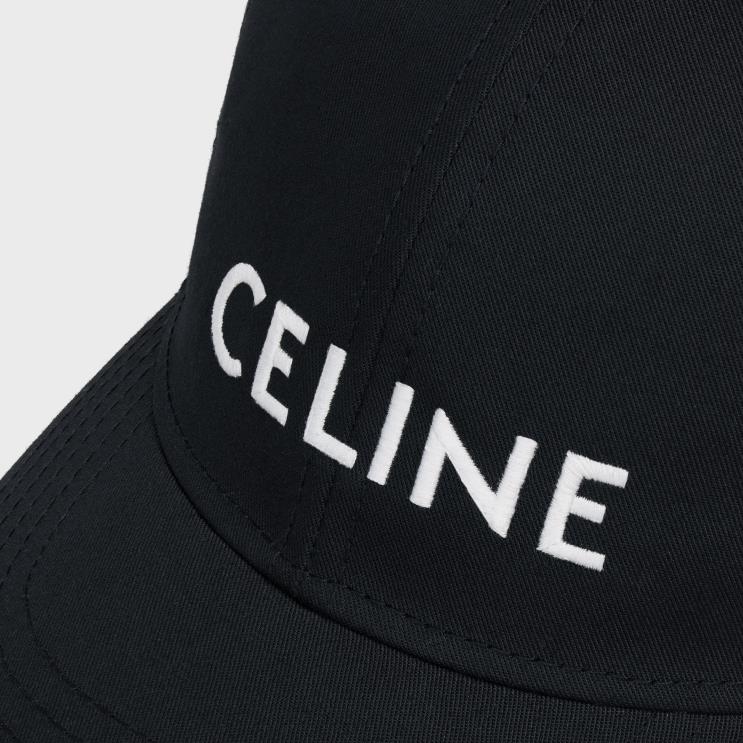 CELINE Black Baseball Cap in Cotton R0ZNN2239