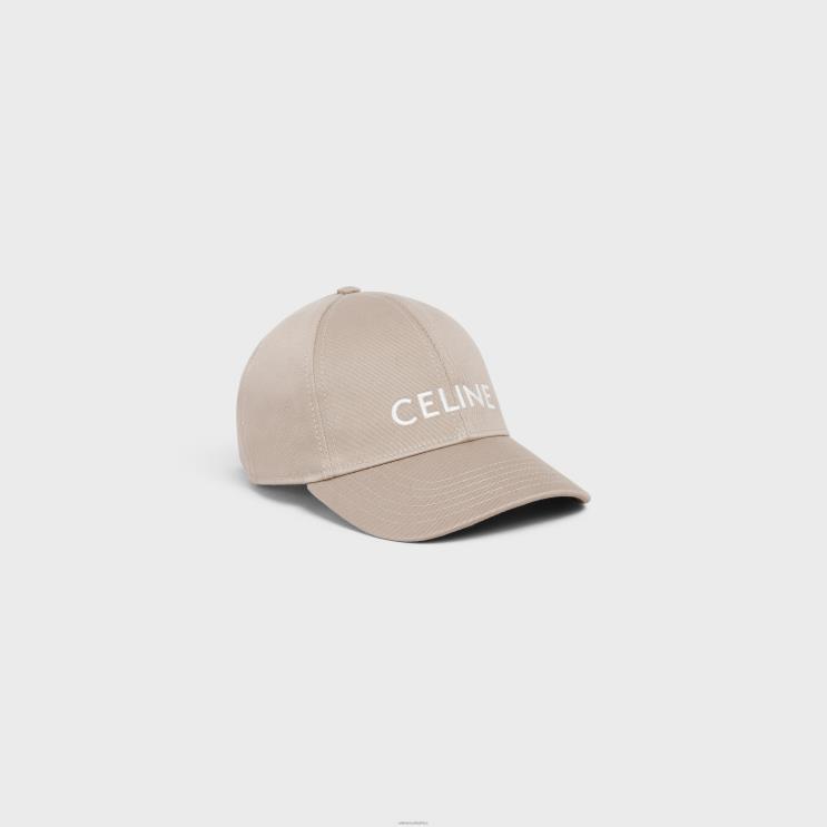 CELINE British Beige Baseball Cap in Cotton R0ZNN1049