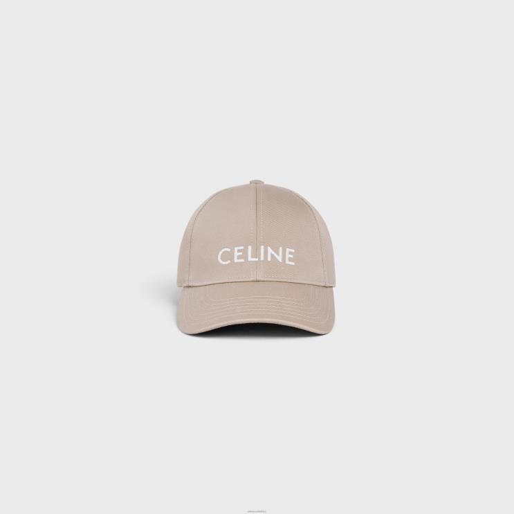 CELINE British Beige Baseball Cap in Cotton R0ZNN1049