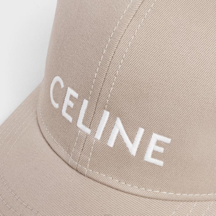 CELINE British Beige Baseball Cap in Cotton R0ZNN1049