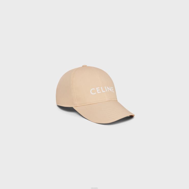 CELINE Champagne Fonce Baseball Cap in Cotton R0ZNN1164