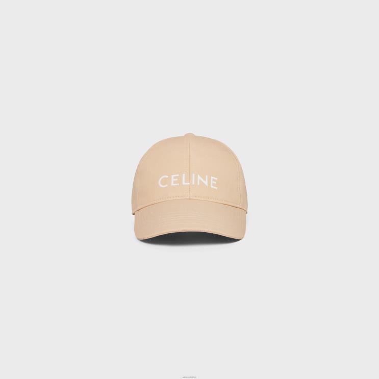 CELINE Champagne Fonce Baseball Cap in Cotton R0ZNN1164