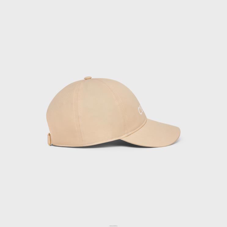 CELINE Champagne Fonce Baseball Cap in Cotton R0ZNN1164