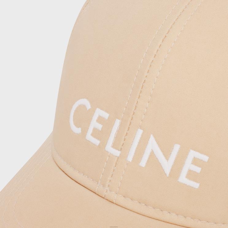 CELINE Champagne Fonce Baseball Cap in Cotton R0ZNN1164