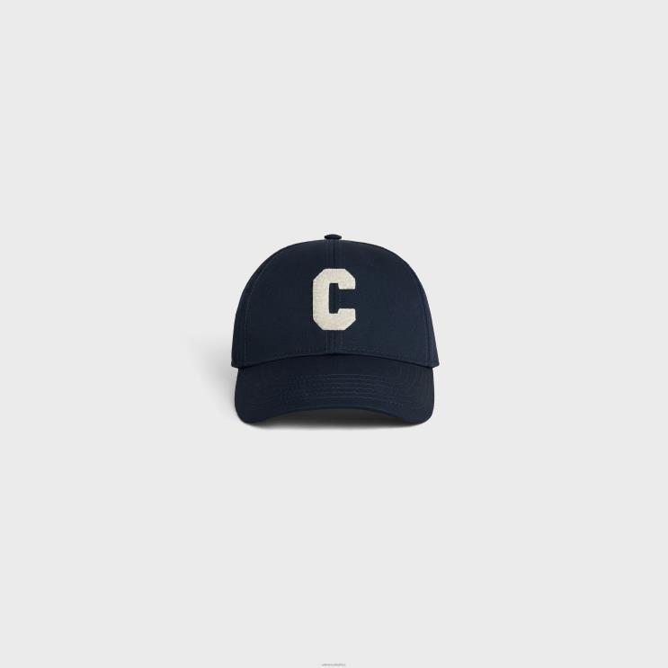 CELINE Marine Initial Baseball Cap in Cotton R0ZNN2180