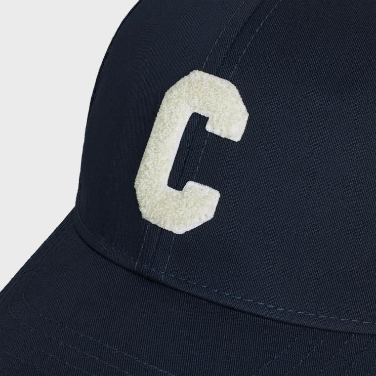 CELINE Marine Initial Baseball Cap in Cotton R0ZNN2180