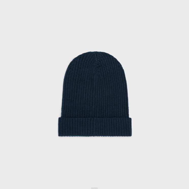 CELINE Navy Beanie in Heritage Cashmere R0ZNN2238