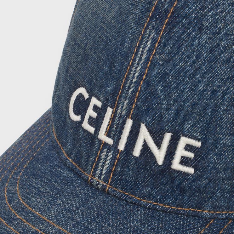 CELINE Trail Wash Baseball Cap in Union Wash R0ZNN2243