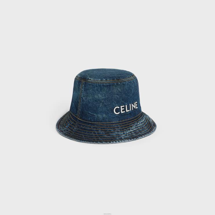 CELINE Trail Wash Bucket Hat in Union Wash Denim R0ZNN2250