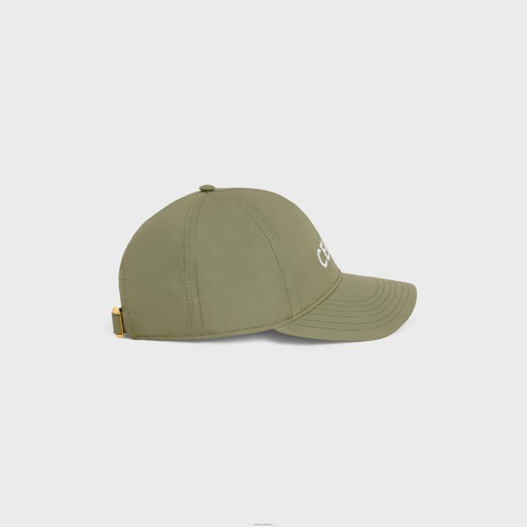 CELINE Vert Grise Baseball Cap in Cotton R0ZNN1163