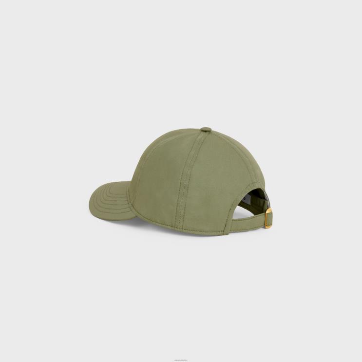 CELINE Vert Grise Baseball Cap in Cotton R0ZNN1163