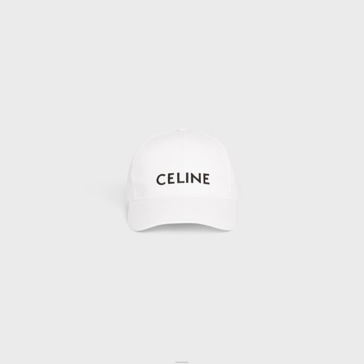 CELINE White Baseball Cap in Cotton R0ZNN2240