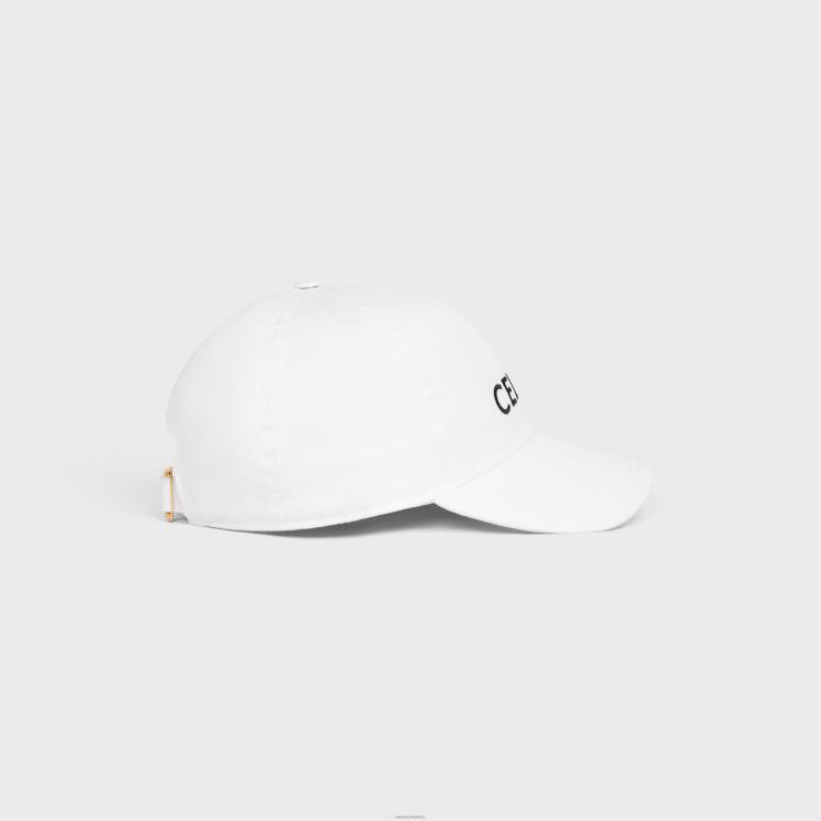 CELINE White Baseball Cap in Cotton R0ZNN2240