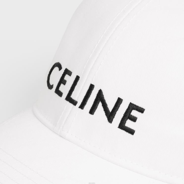 CELINE White Baseball Cap in Cotton R0ZNN2240