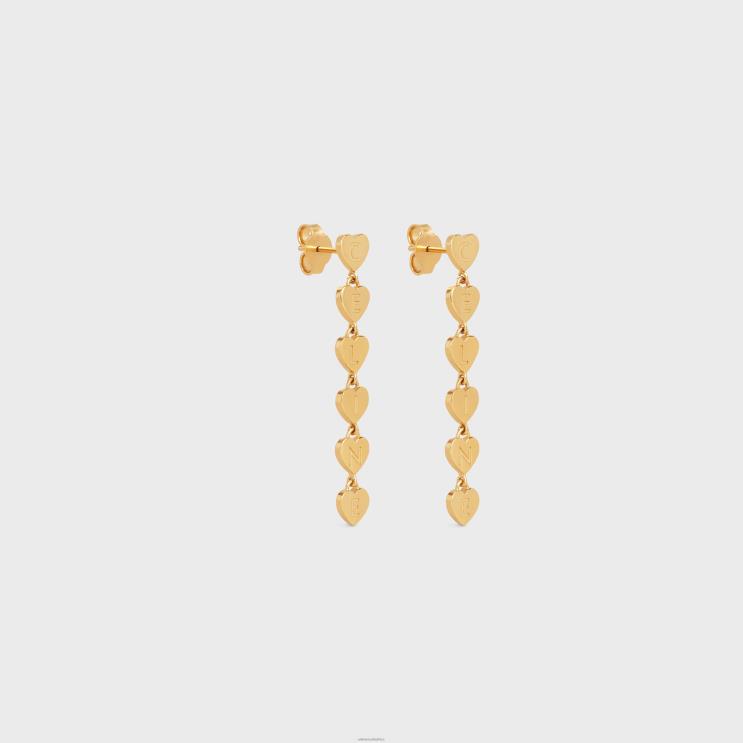 CELINE Gold Coeur Earrings in Brass With Finish R0ZNN1264