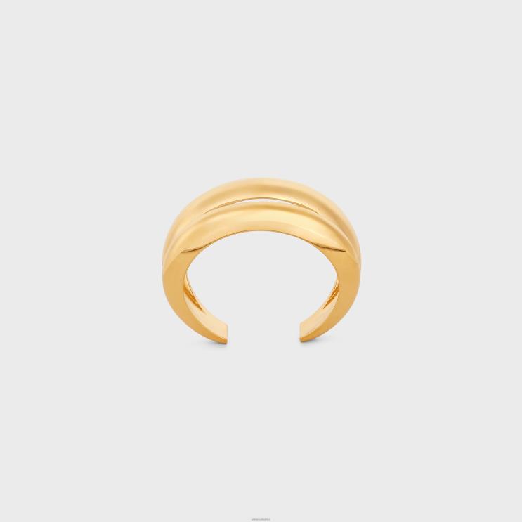 CELINE Gold Formes Abstraites Cuff in Brass With Finish R0ZNN1370