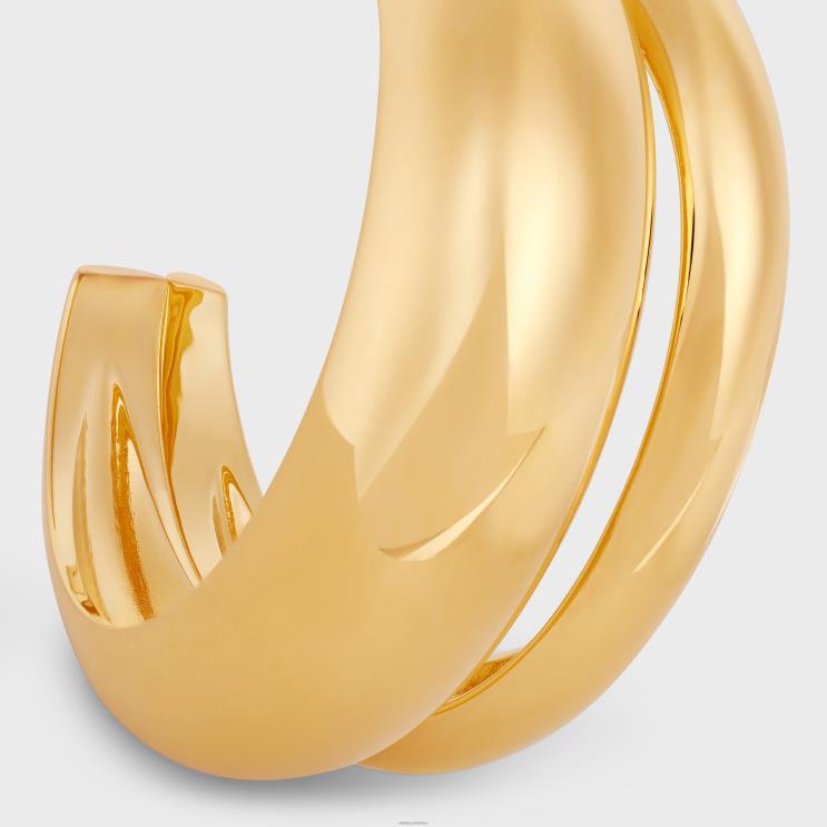 CELINE Gold Formes Abstraites Cuff in Brass With Finish R0ZNN1370