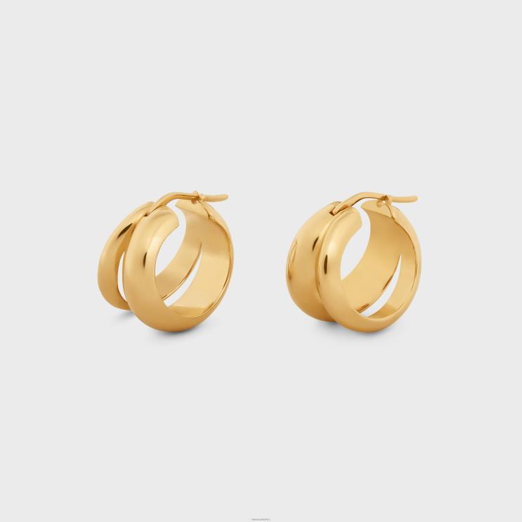 CELINE Gold Formes Abstraites Hoops in Brass With Finish R0ZNN1350