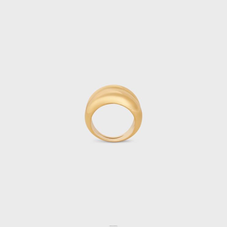 CELINE Gold Formes Abstraites Ring in Brass With Finish R0ZNN1373