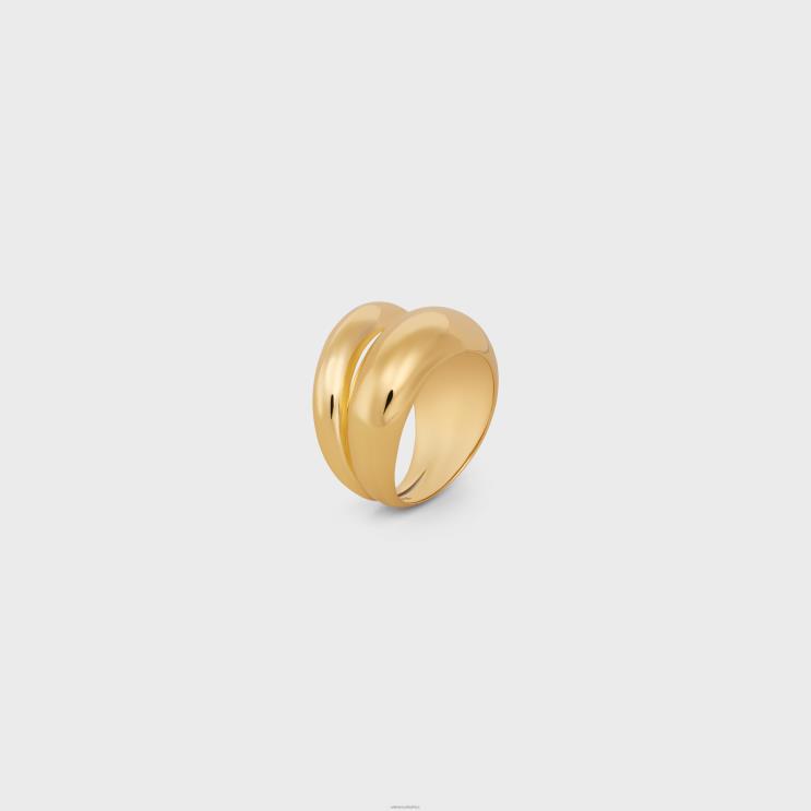 CELINE Gold Formes Abstraites Ring in Brass With Finish R0ZNN1373