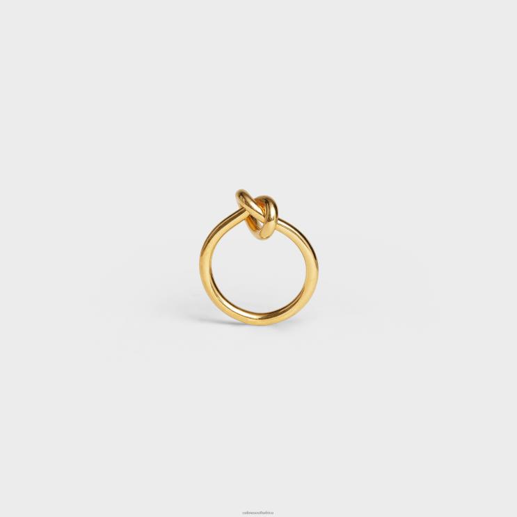 CELINE Gold Knot Ring in Brass With Finish R0ZNN1375