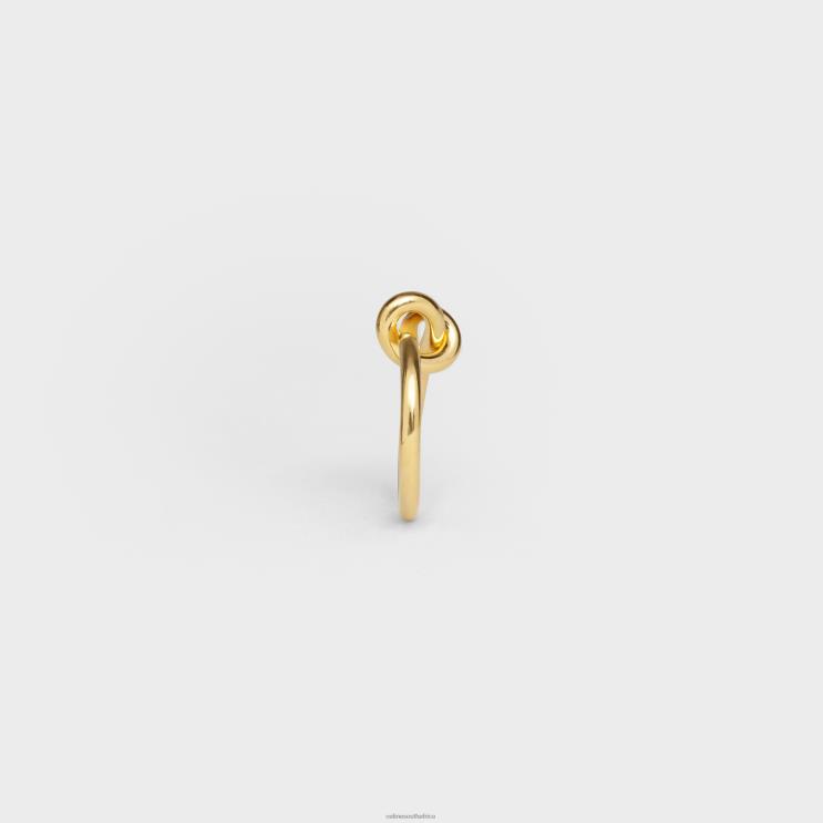 CELINE Gold Knot Ring in Brass With Finish R0ZNN1375