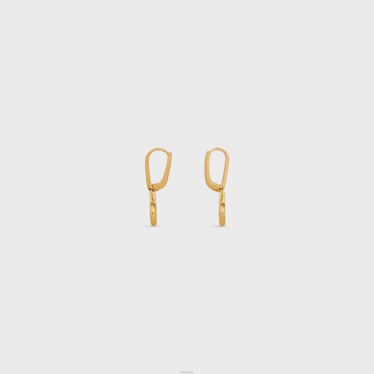 CELINE Gold Triomphe Mobile Earrings in Brass With Finish R0ZNN1317