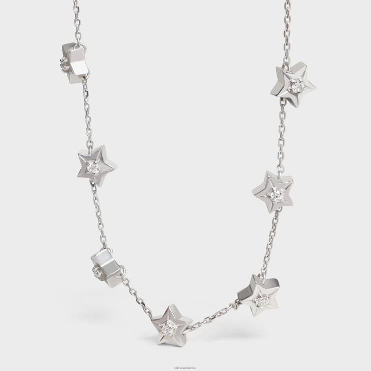 CELINE White Gold & White Etoile Multi Stars Necklace in Diamonds R0ZNN1421