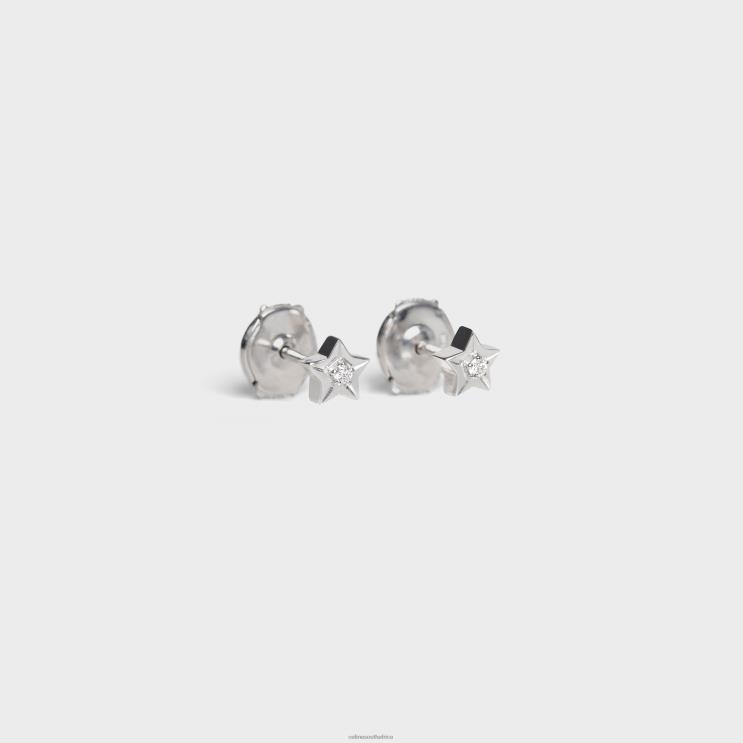 CELINE White Gold & White Etoile Studs in Diamonds R0ZNN1419