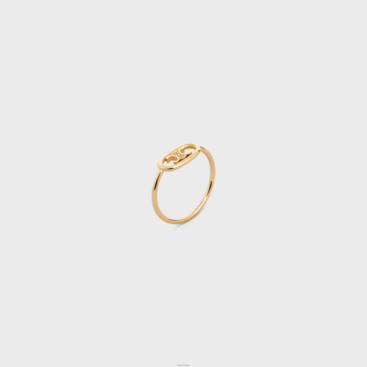 CELINE Yellow Gold Maillon Triomphe Ring in R0ZNN1387