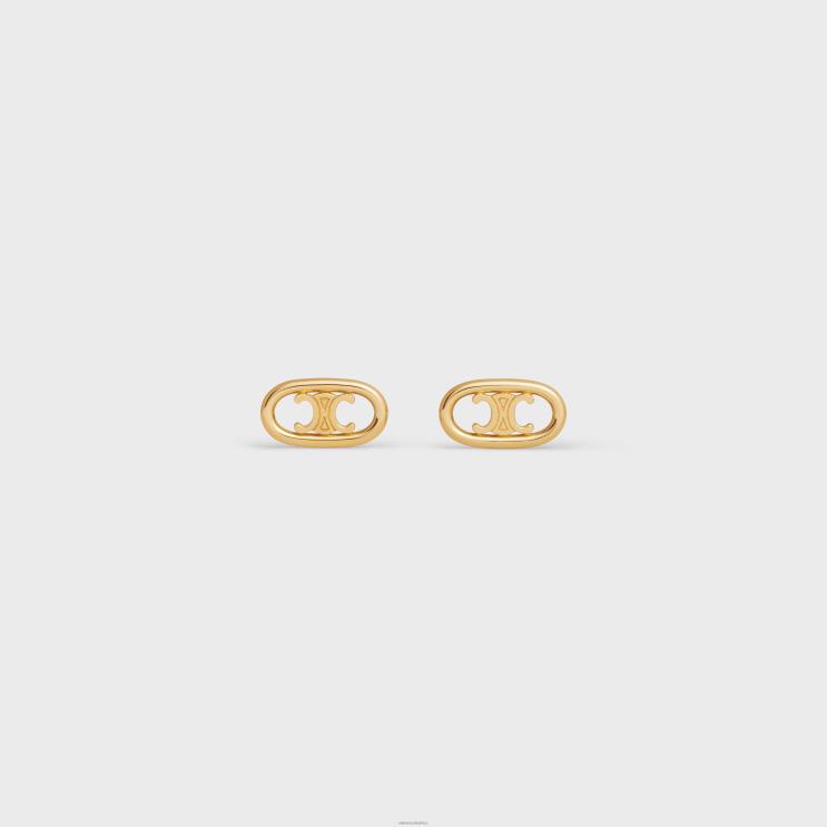 CELINE Yellow Gold Maillon Triomphe Studs in R0ZNN1386