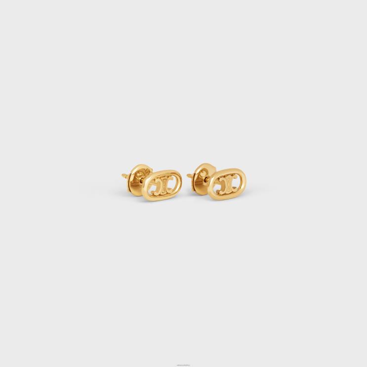 CELINE Yellow Gold Maillon Triomphe Studs in R0ZNN1386