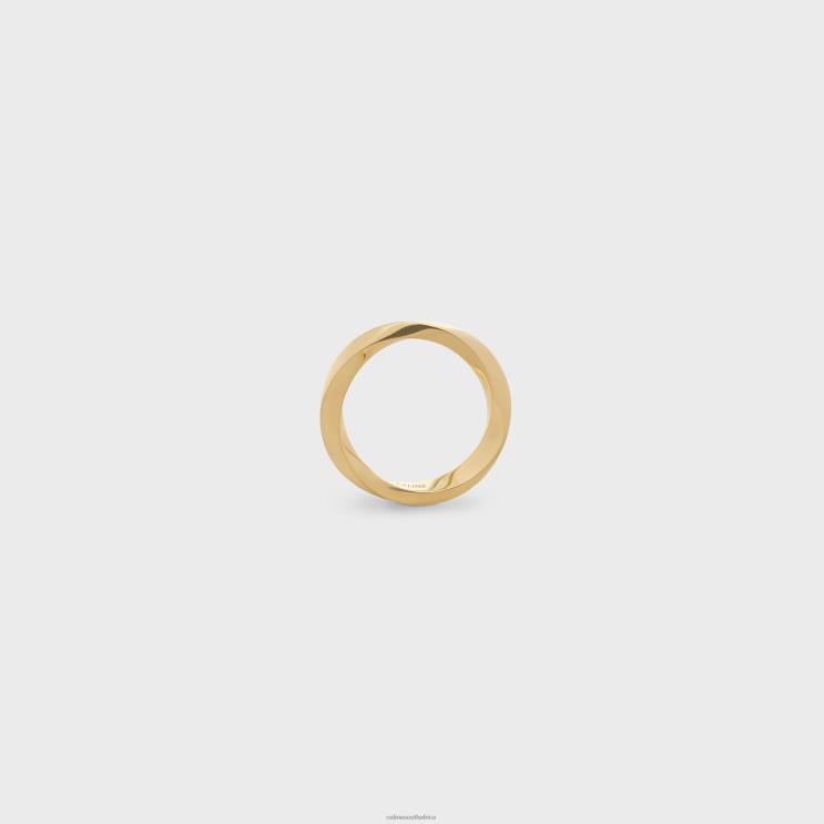 CELINE Yellow Gold Torsion Ring in R0ZNN1411