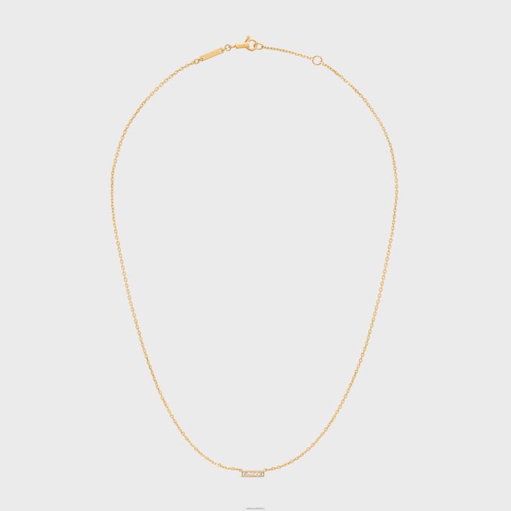 CELINE Yellow Gold & White Line Necklace in Diamonds R0ZNN1394