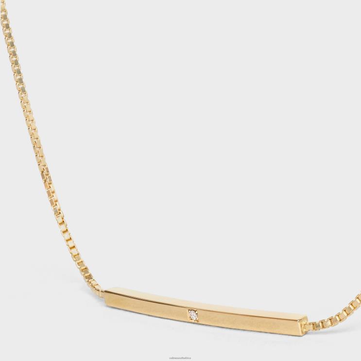 CELINE Yellow Gold & White Sentimental Straight Bracelet in Diamond R0ZNN1398